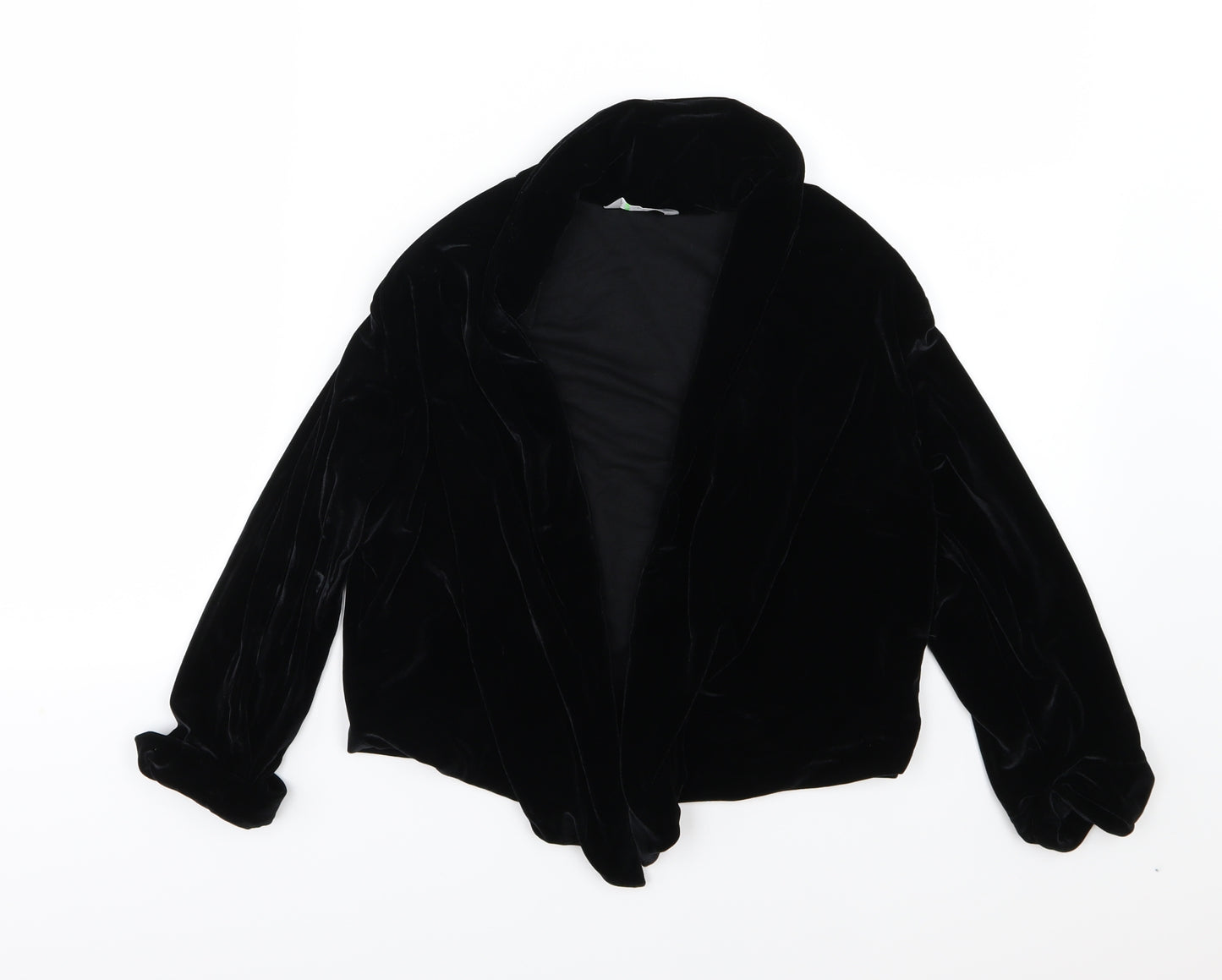 Marks and Spencer Womens Black  Velour Jacket Blazer Size 10