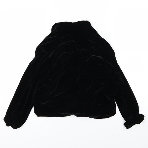 Marks and Spencer Womens Black  Velour Jacket Blazer Size 10