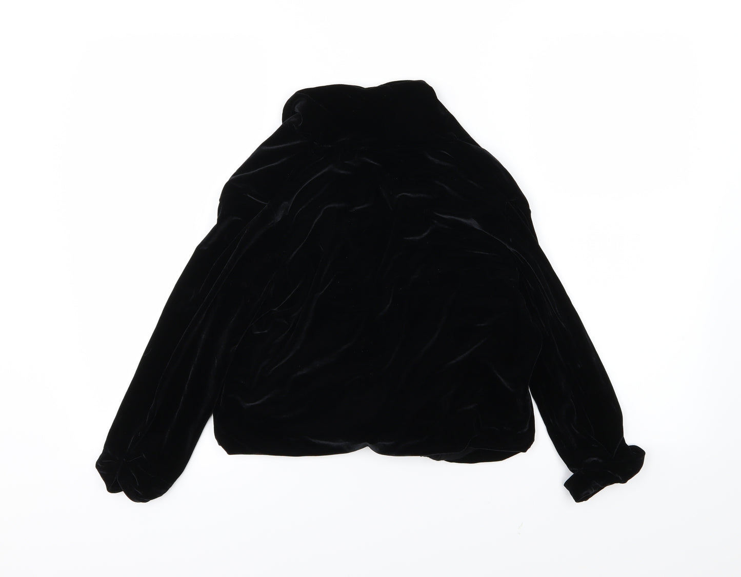 Marks and Spencer Womens Black  Velour Jacket Blazer Size 10