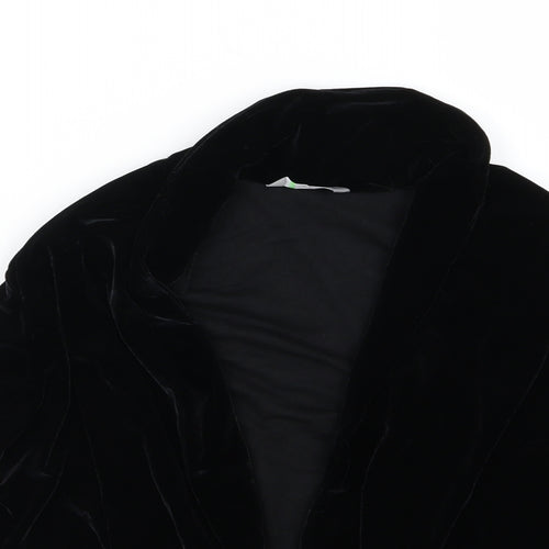 Marks and Spencer Womens Black  Velour Jacket Blazer Size 10