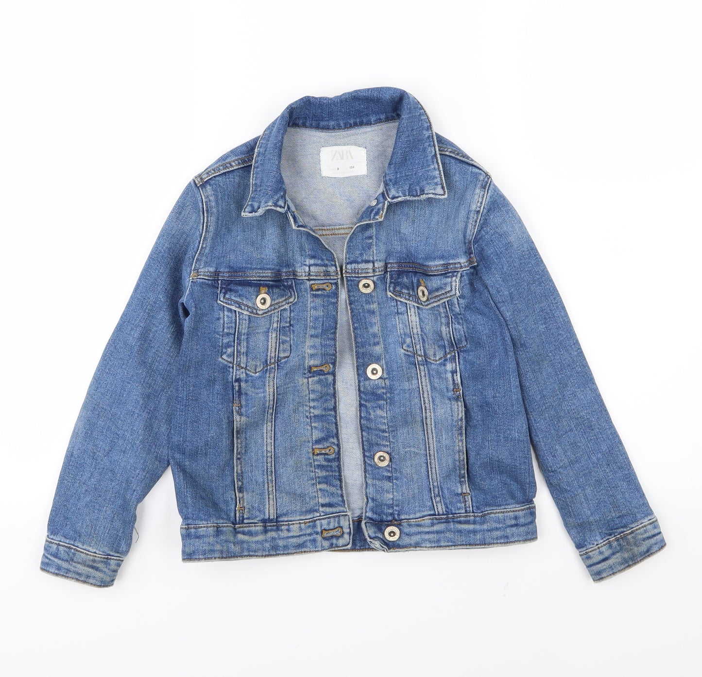 Zara Girls Blue  Denim Jacket  Size 9 Years