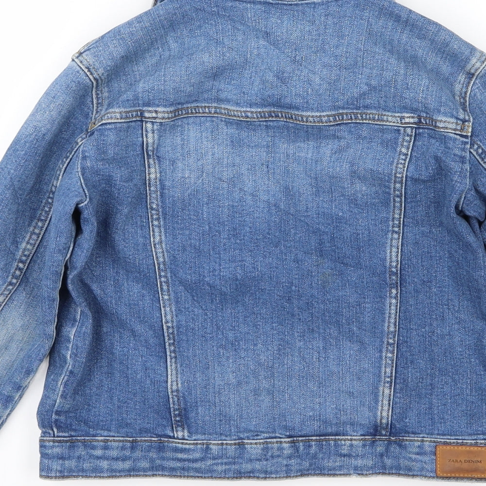 Zara Girls Blue  Denim Jacket  Size 9 Years