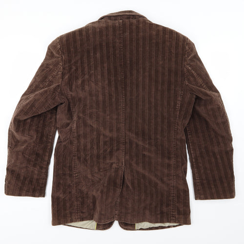 Falabella Mens Brown Striped Corduroy Jacket Suit Jacket Size 38