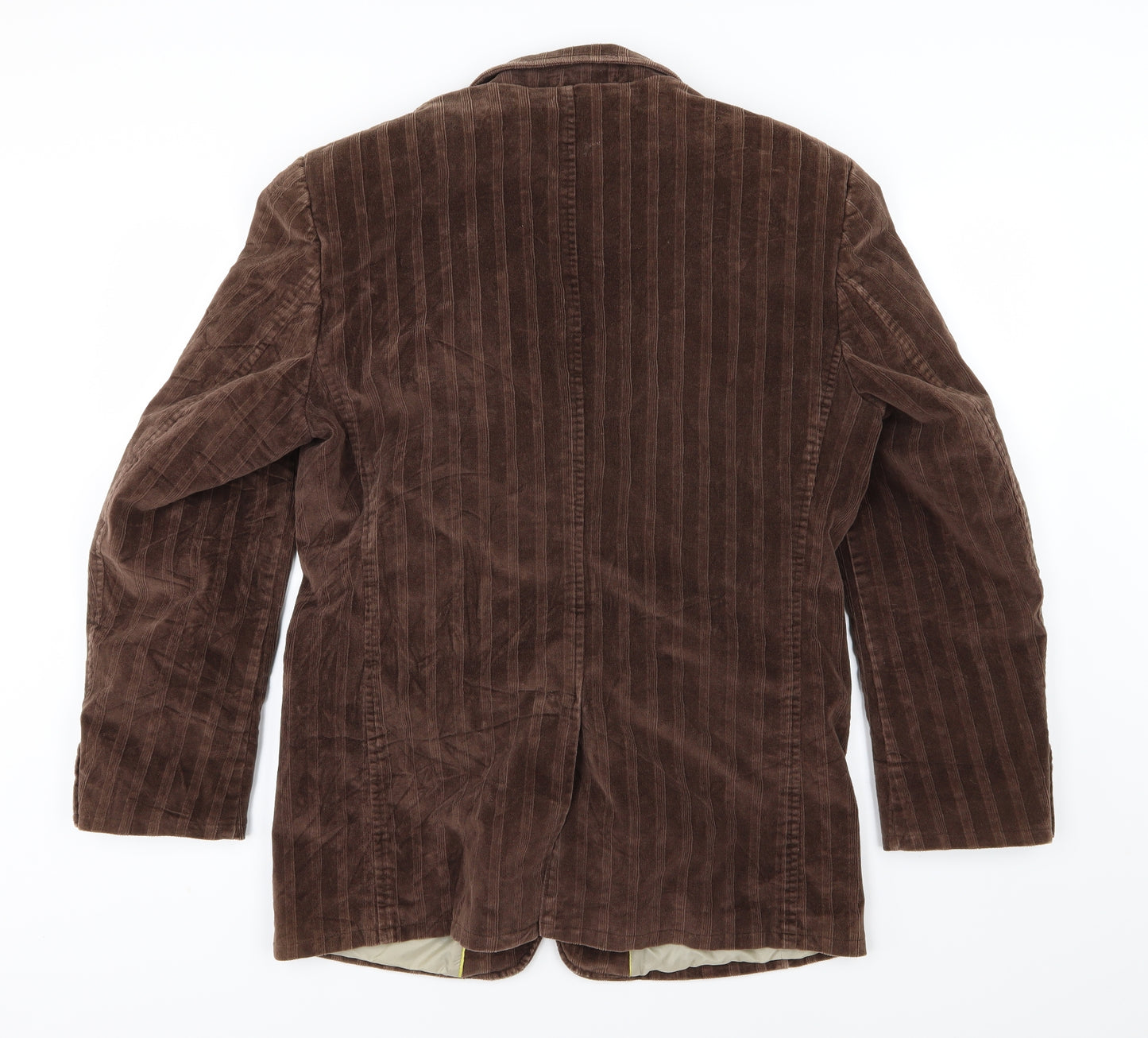 Falabella Mens Brown Striped Corduroy Jacket Suit Jacket Size 38