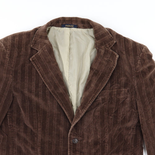 Falabella Mens Brown Striped Corduroy Jacket Suit Jacket Size 38