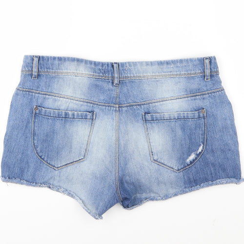Springfield Womens Blue  Denim Chino Shorts Size 16