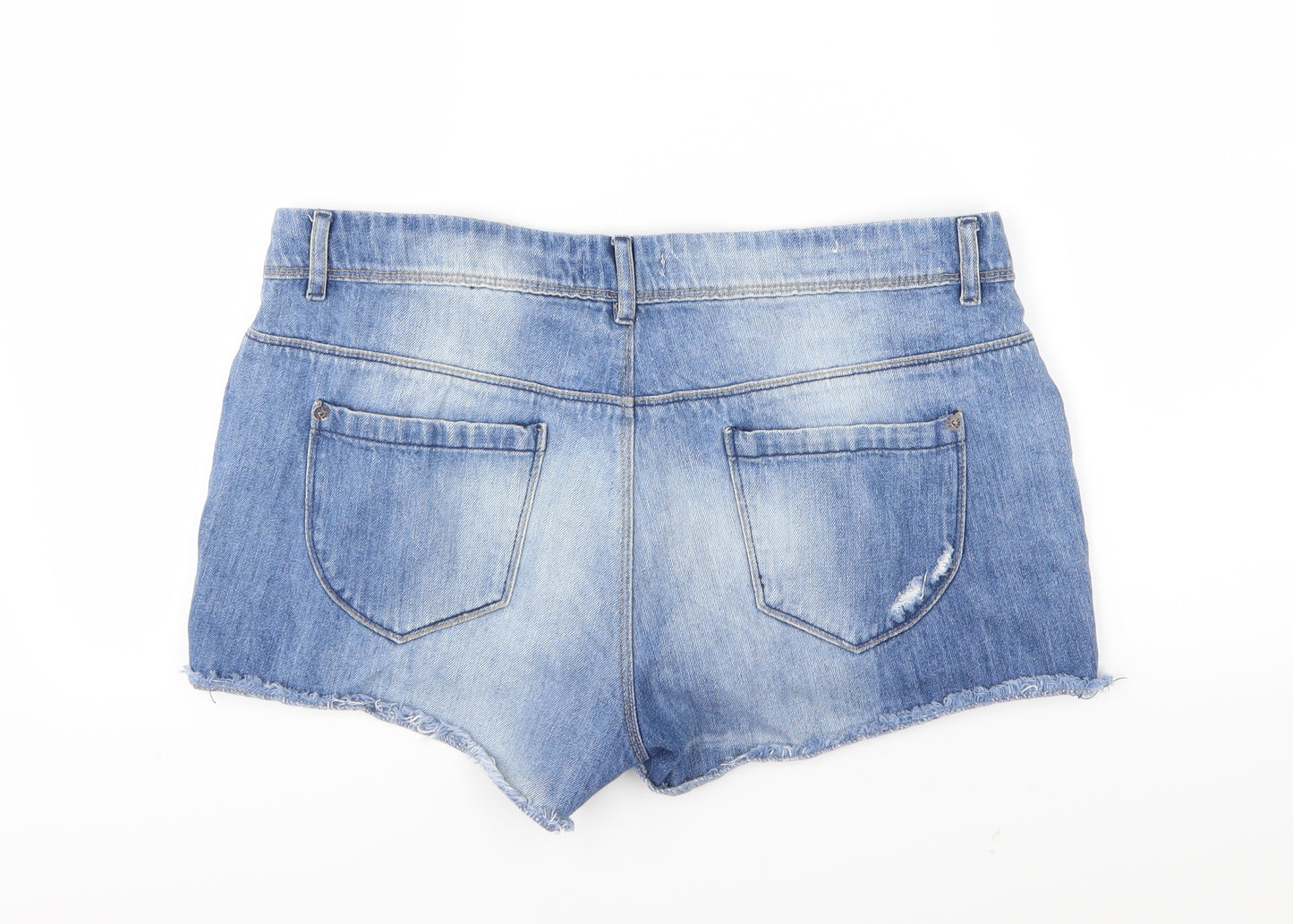 Springfield Womens Blue  Denim Chino Shorts Size 16