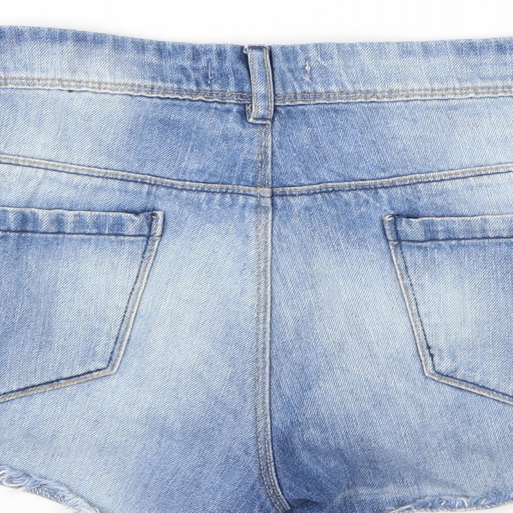 Springfield Womens Blue  Denim Chino Shorts Size 16