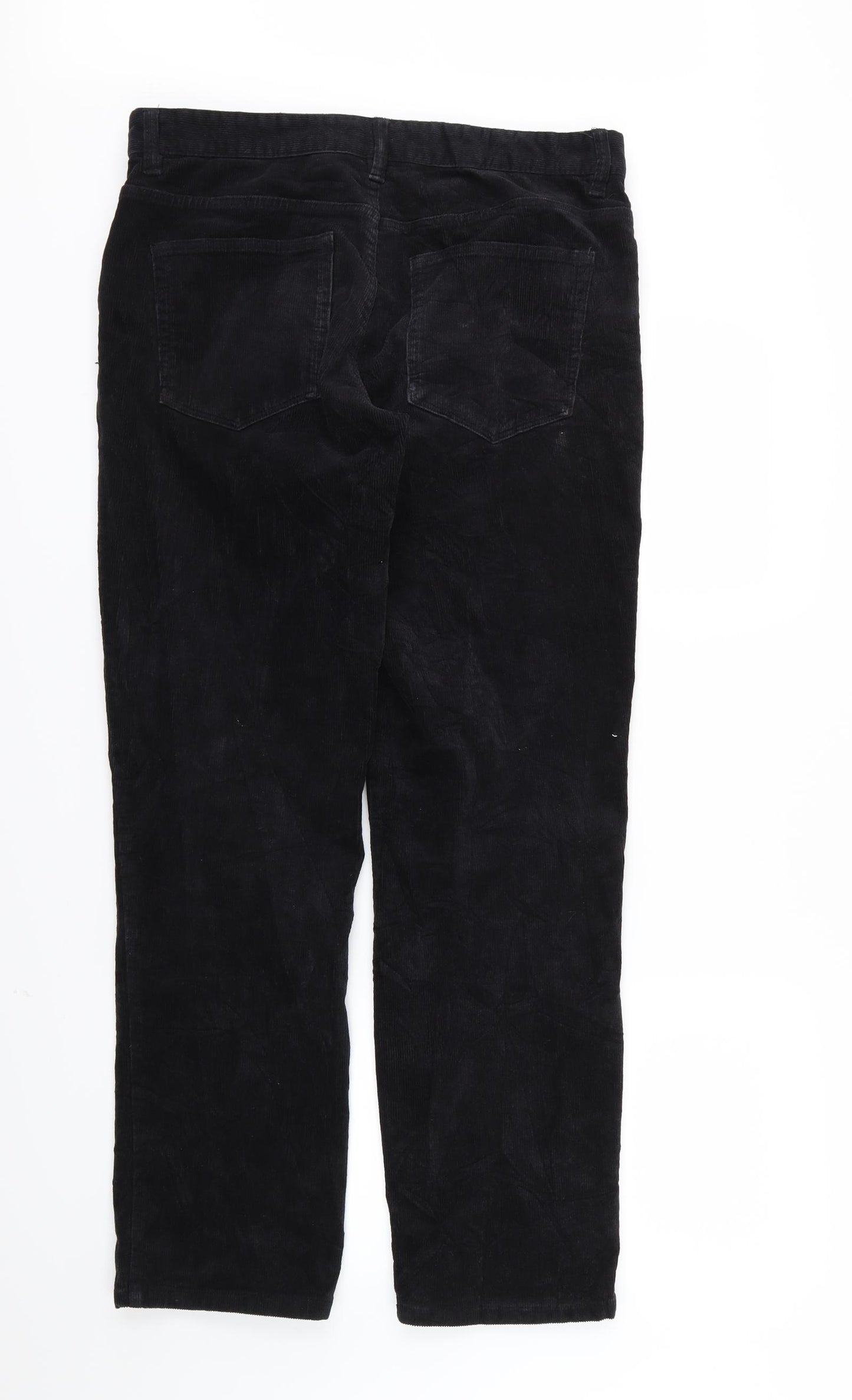 TU Mens Black  Corduroy Straight Jeans Size 34 L32 in