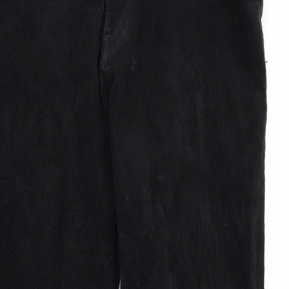 TU Mens Black  Corduroy Straight Jeans Size 34 L32 in