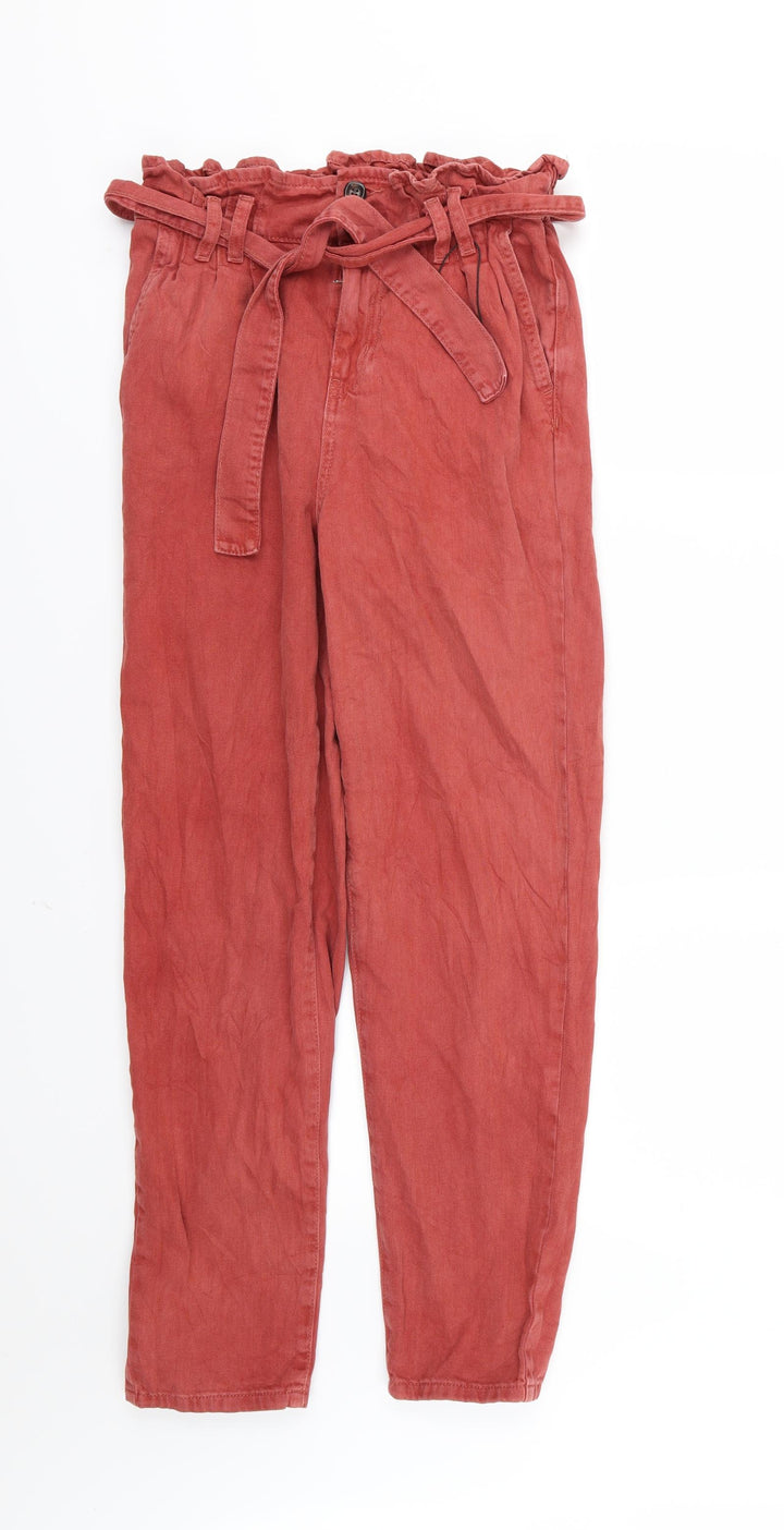 Denim & Co. Womens Red Denim Mom Jeans Size 6 L28 in