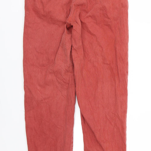 Denim & Co. Womens Red  Denim Mom Jeans Size 6 L28 in