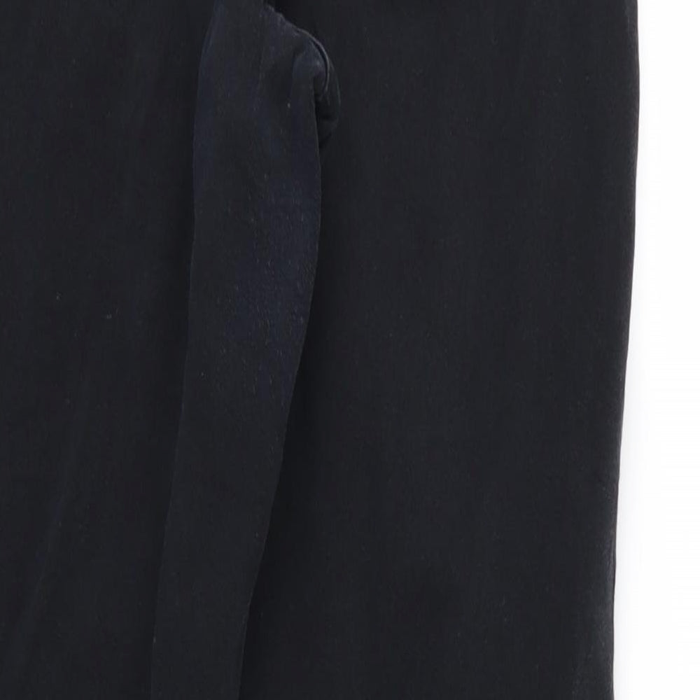M&Co Womens Black  Denim Straight Jeans Size 10 L27 in