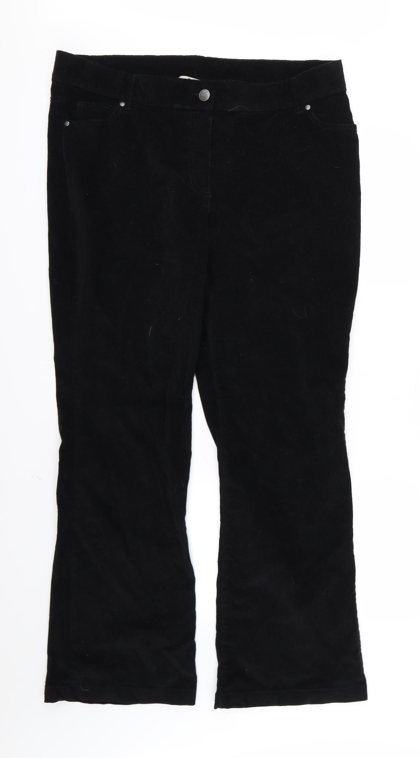 TU Womens Black  Corduroy Bootcut Jeans Size 20 L32 in