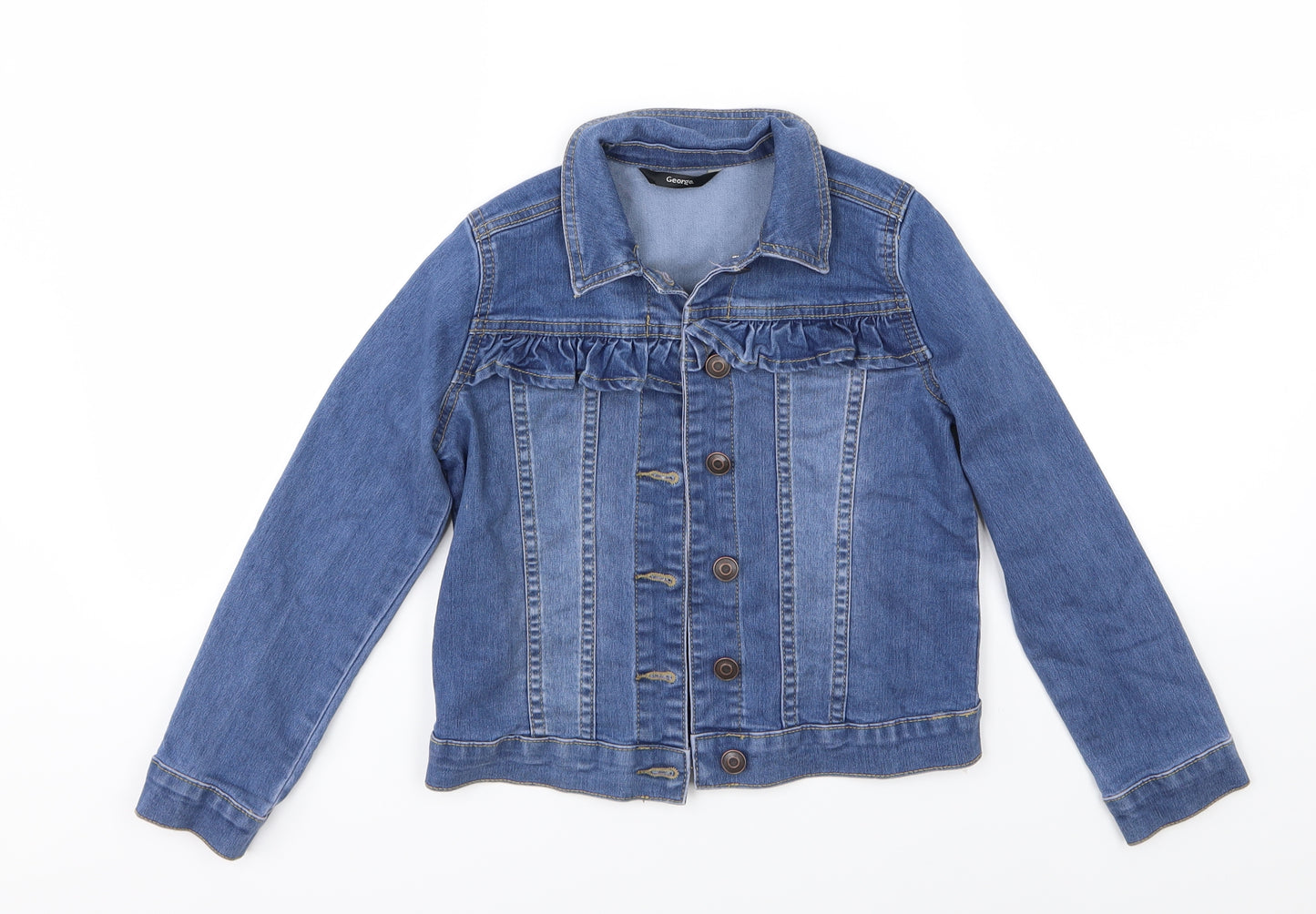 George Girls Blue  Denim Jacket  Size 8-9 Years