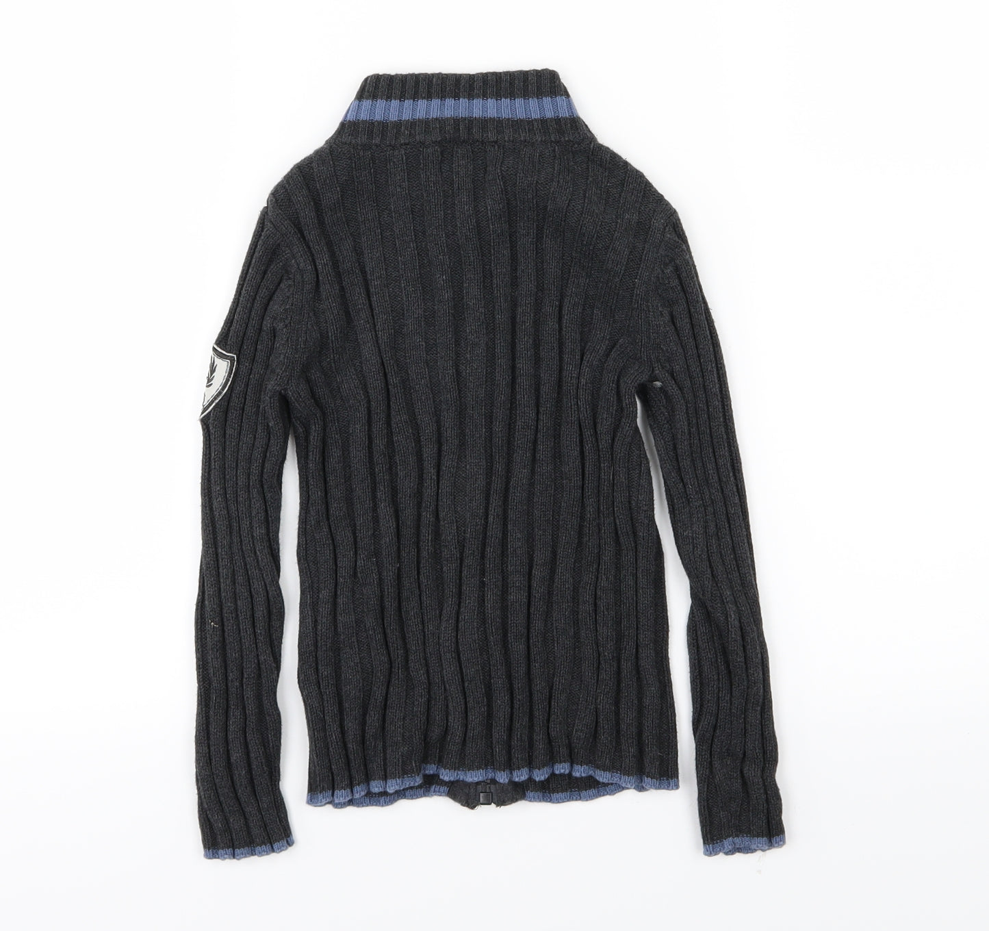 E of M Boys Grey  Knit Full Zip Jumper Size 4-5 Years