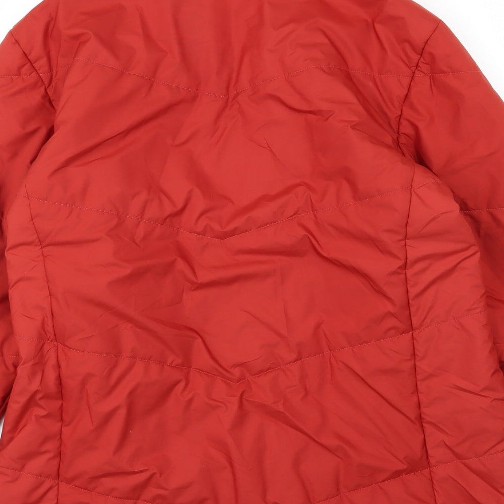 Oui Womens Red   Overcoat Coat Size 14