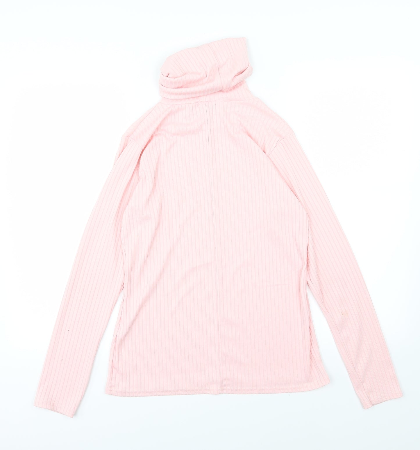 Natalia Womens Pink Striped Knit Basic T-Shirt Size 12