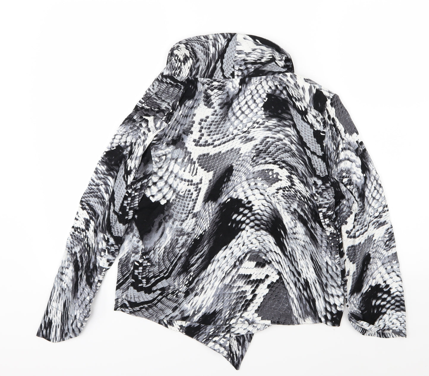 Roman Womens Grey Animal Print  Jacket Blazer Size 12