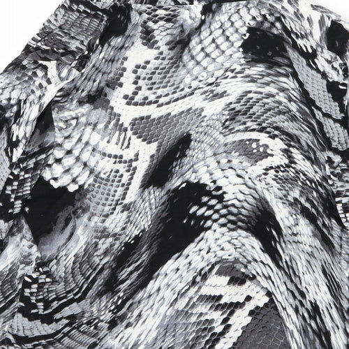 Roman Womens Grey Animal Print  Jacket Blazer Size 12