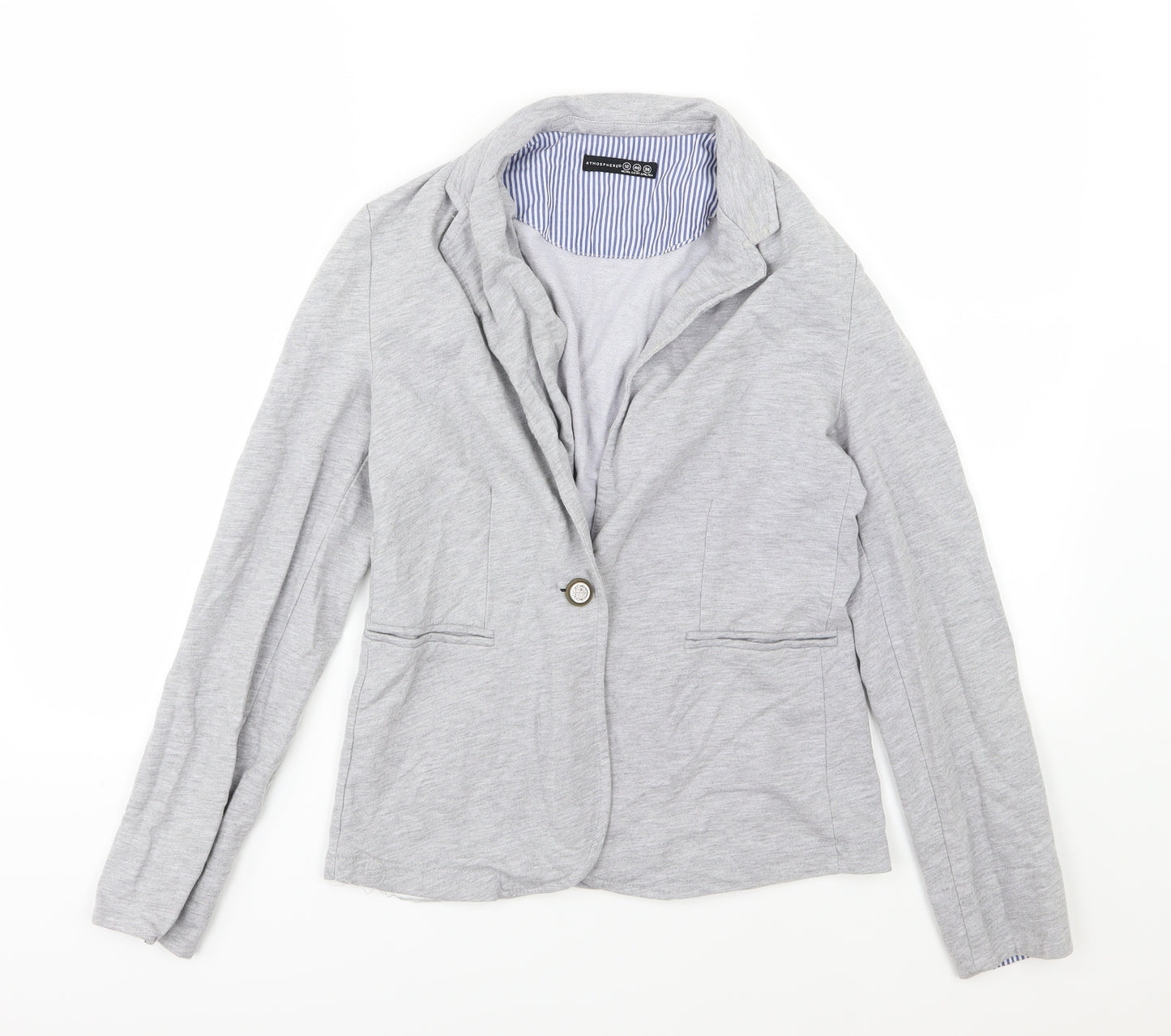 Atmosphere Womens Grey  Jersey Jacket Blazer Size 12