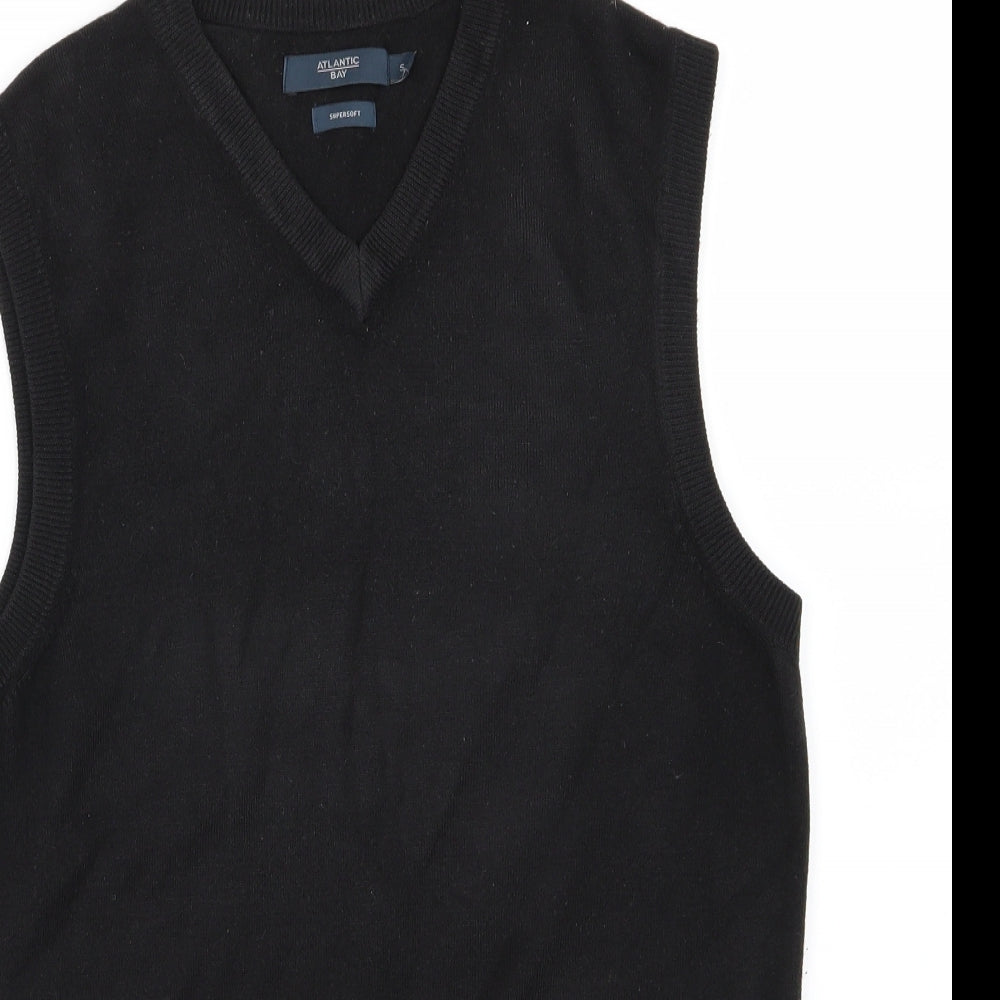 BHS Mens Black  Knit Pullover Jumper Size S