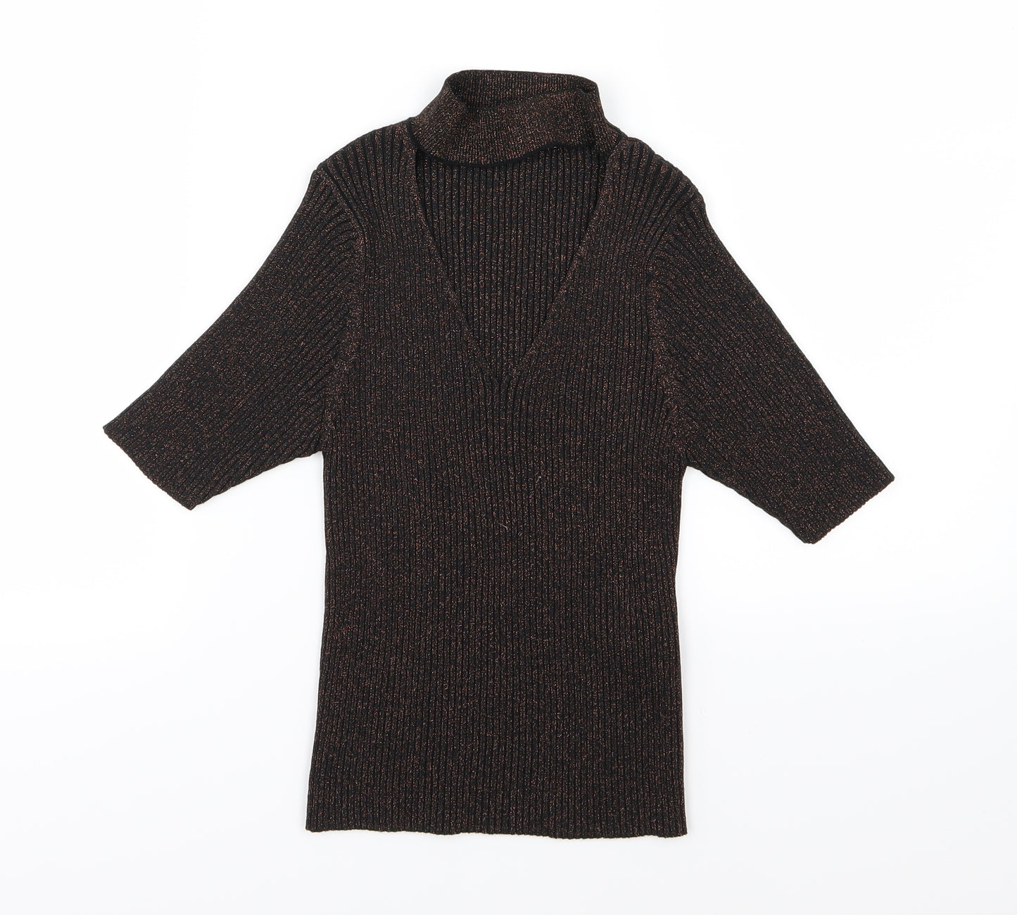 New Look Womens Brown  Knit Pullover Jumper Size 10