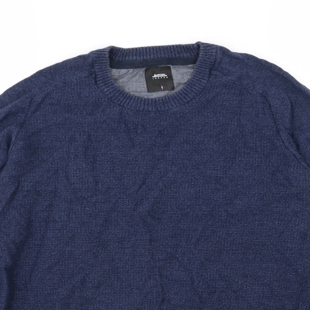 Burton Mens Blue  Knit Pullover Jumper Size L