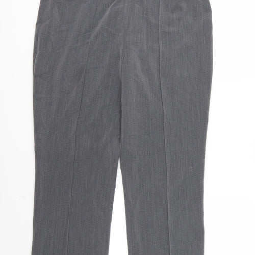Vida Vi Womens Grey  Rayon Trousers  Size 14 L28 in
