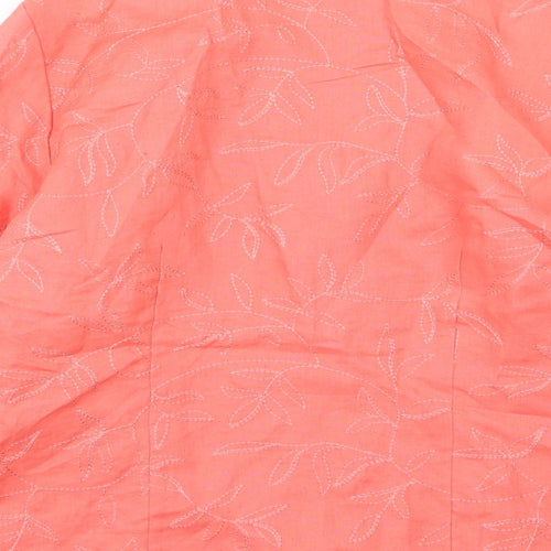 Anne Carson Womens Pink Floral  Jacket  Size L