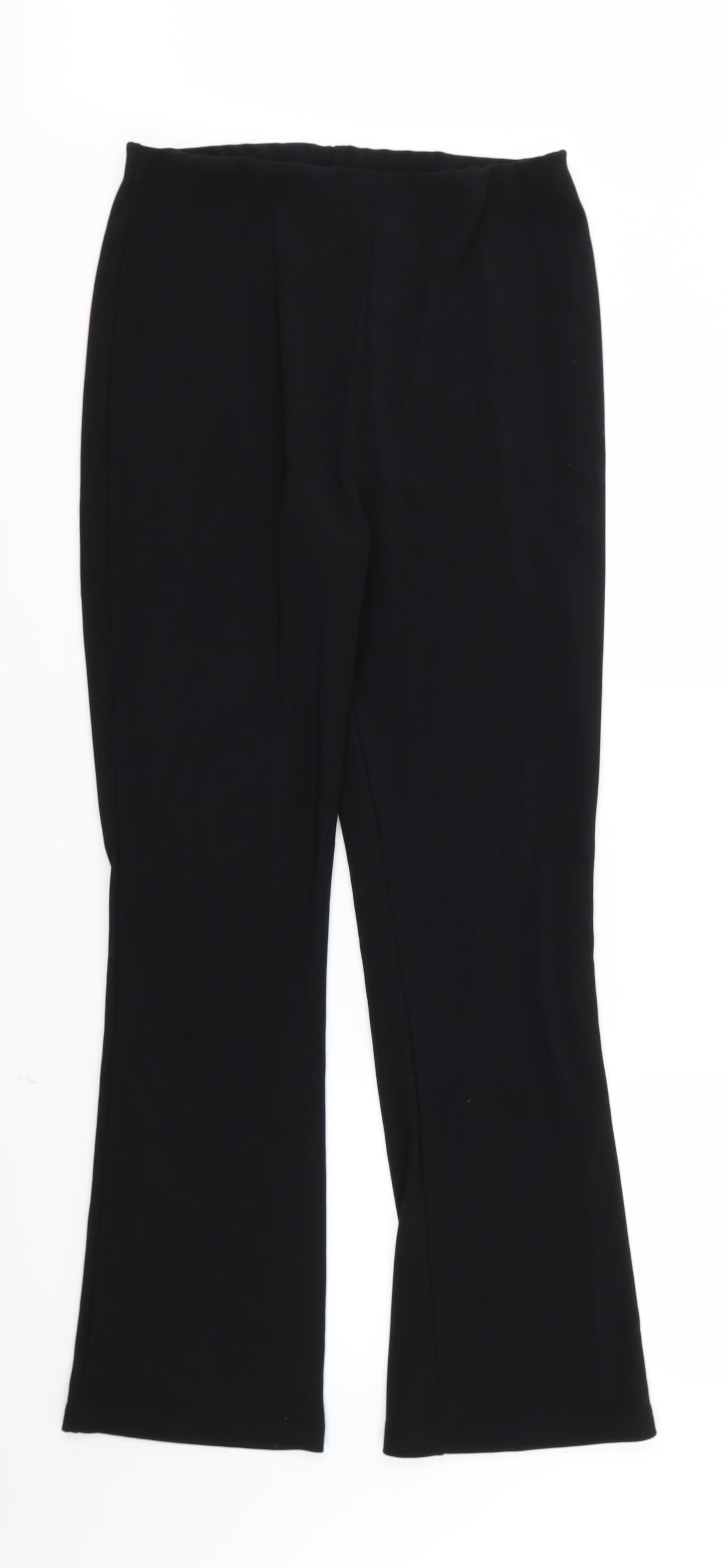 Preworn Womens Black  Rayon Trousers  Size 14 L31 in - Elastic Waist