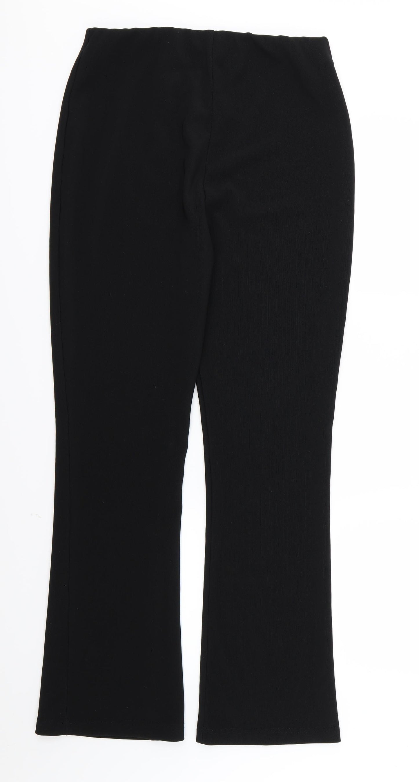 Preworn Womens Black  Rayon Trousers  Size 14 L31 in - Elastic Waist