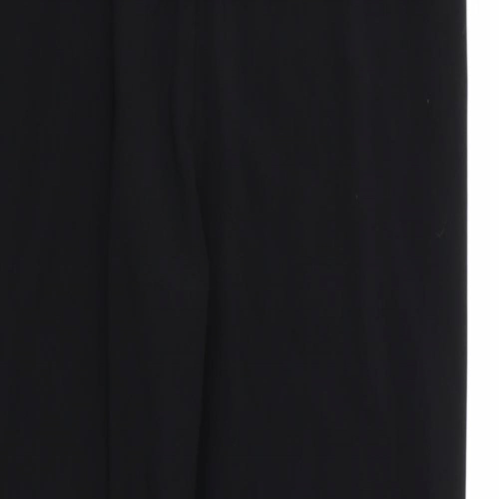 Preworn Womens Black  Rayon Trousers  Size 14 L31 in - Elastic Waist