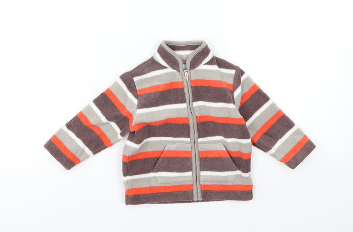 Mothercare Baby Multicoloured Striped Fleece Jacket Size 3-6 Months