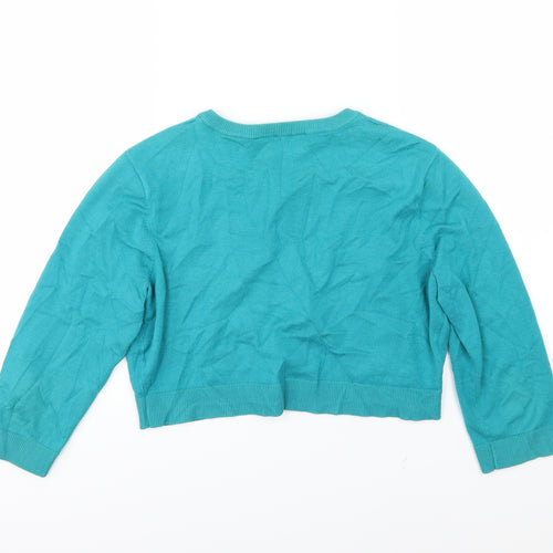 J Taylor Womens Blue  Knit Cardigan Jumper Size 14
