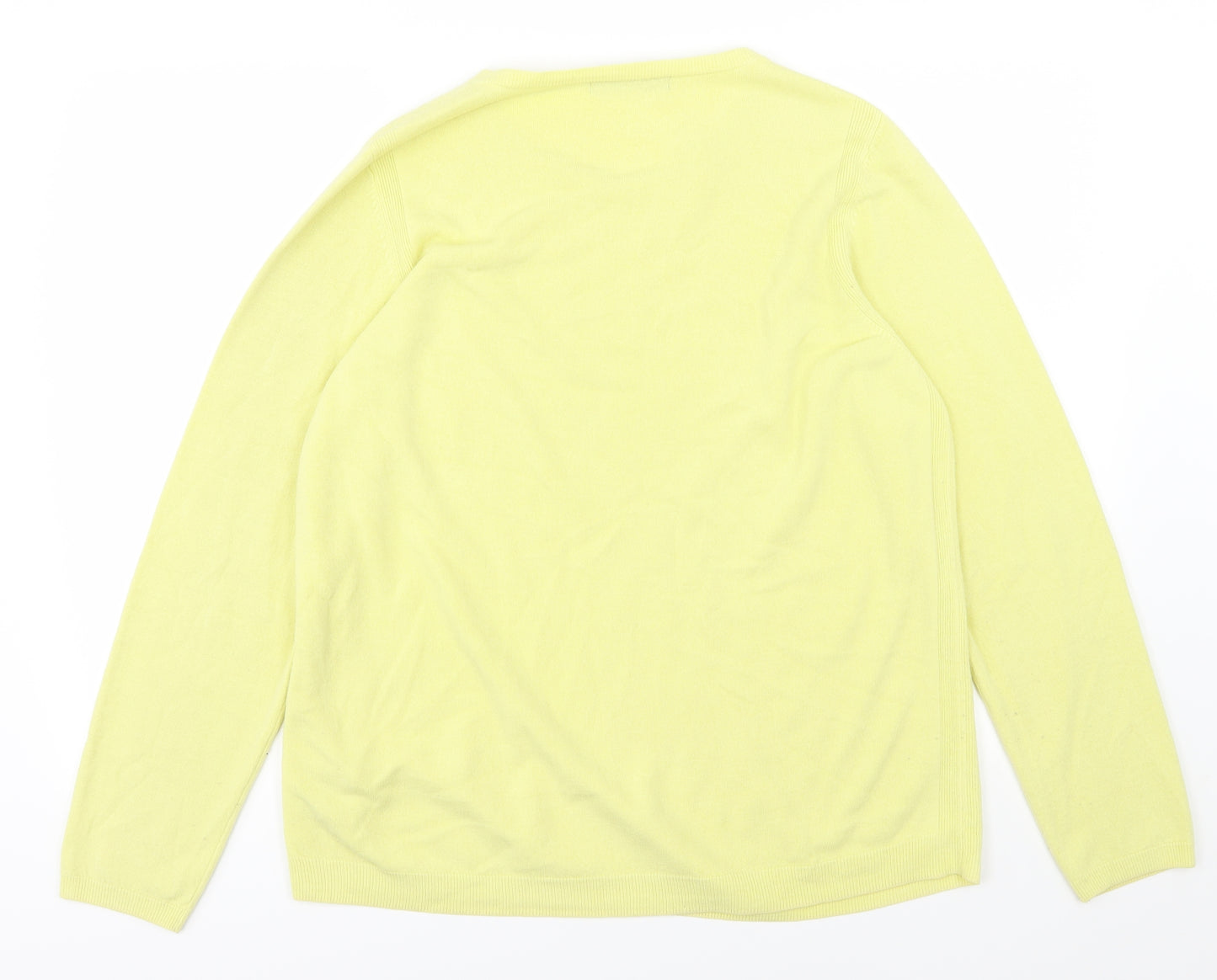 Marks and Spencer Womens Yellow  Knit Pullover Jumper Size 20