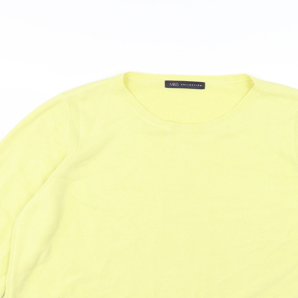 Marks and Spencer Womens Yellow  Knit Pullover Jumper Size 20