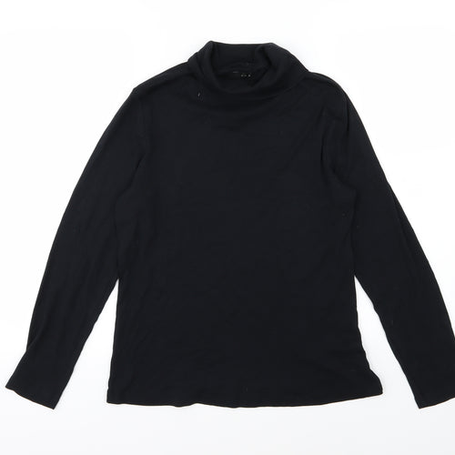 M&Co Womens Black  Jersey Basic T-Shirt Size 18