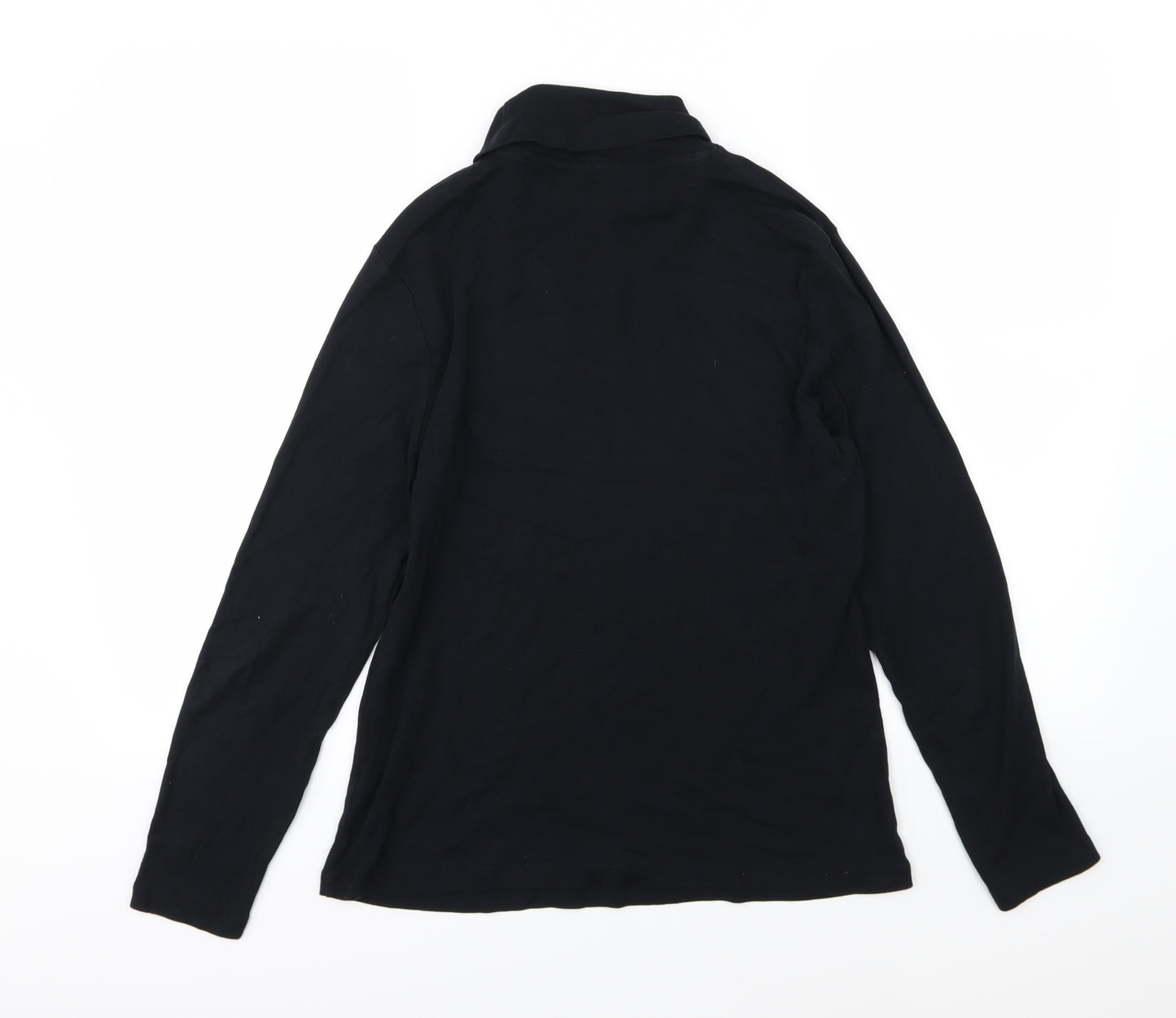 M&Co Womens Black  Jersey Basic T-Shirt Size 18