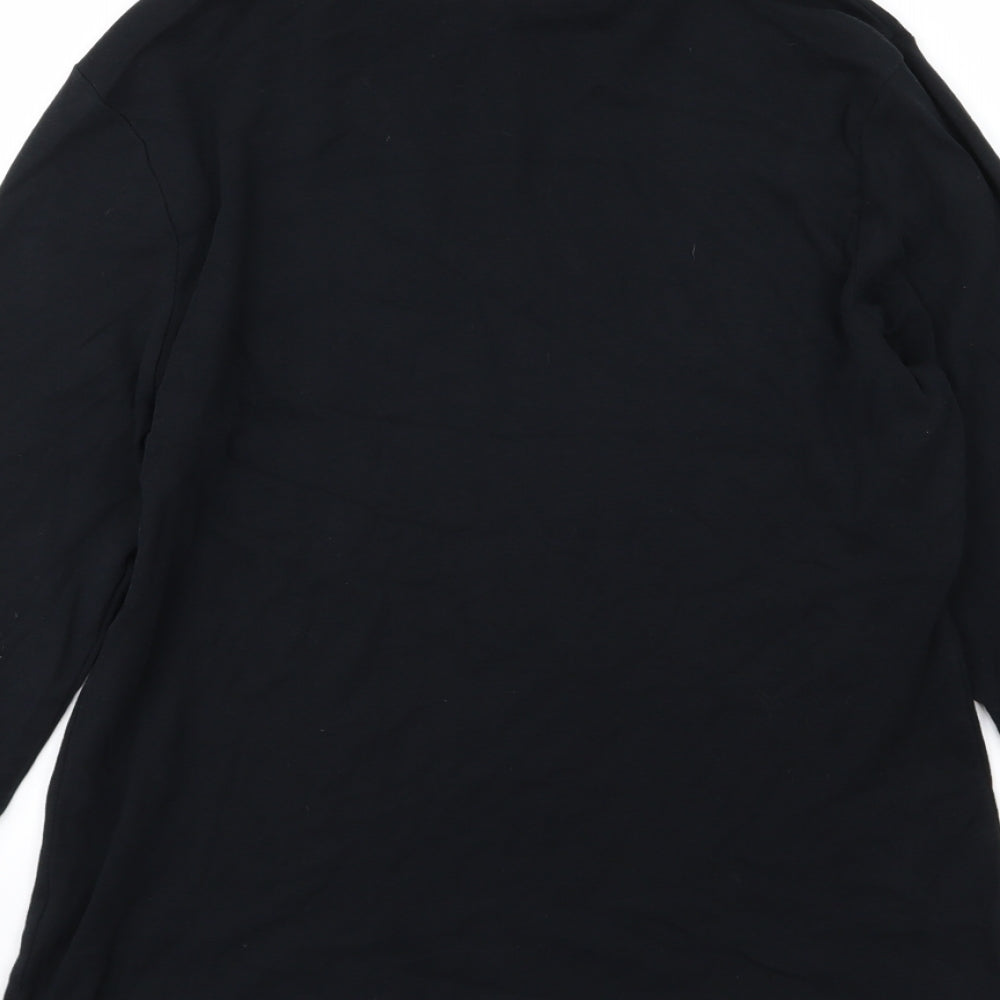 M&Co Womens Black  Jersey Basic T-Shirt Size 18
