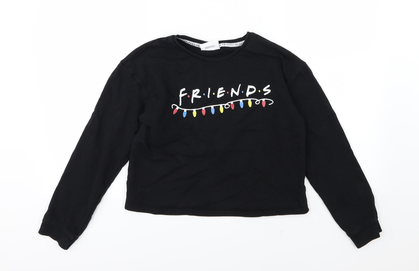 George Girls Black  Jersey Pullover Sweatshirt Size 12-13 Years  - Friends
