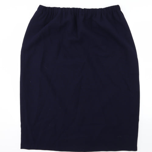Preworn Womens Blue  Rayon Straight & Pencil Skirt Size 40 in