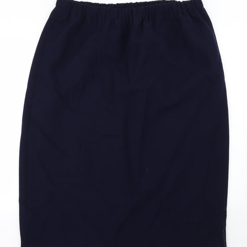 Preworn Womens Blue  Rayon Straight & Pencil Skirt Size 40 in
