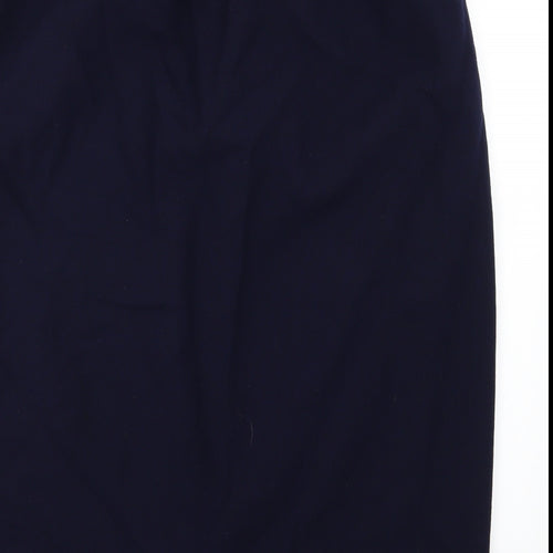 Preworn Womens Blue  Rayon Straight & Pencil Skirt Size 40 in