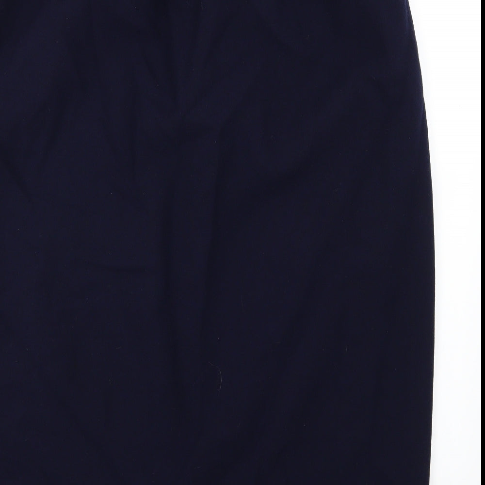 Preworn Womens Blue  Rayon Straight & Pencil Skirt Size 40 in
