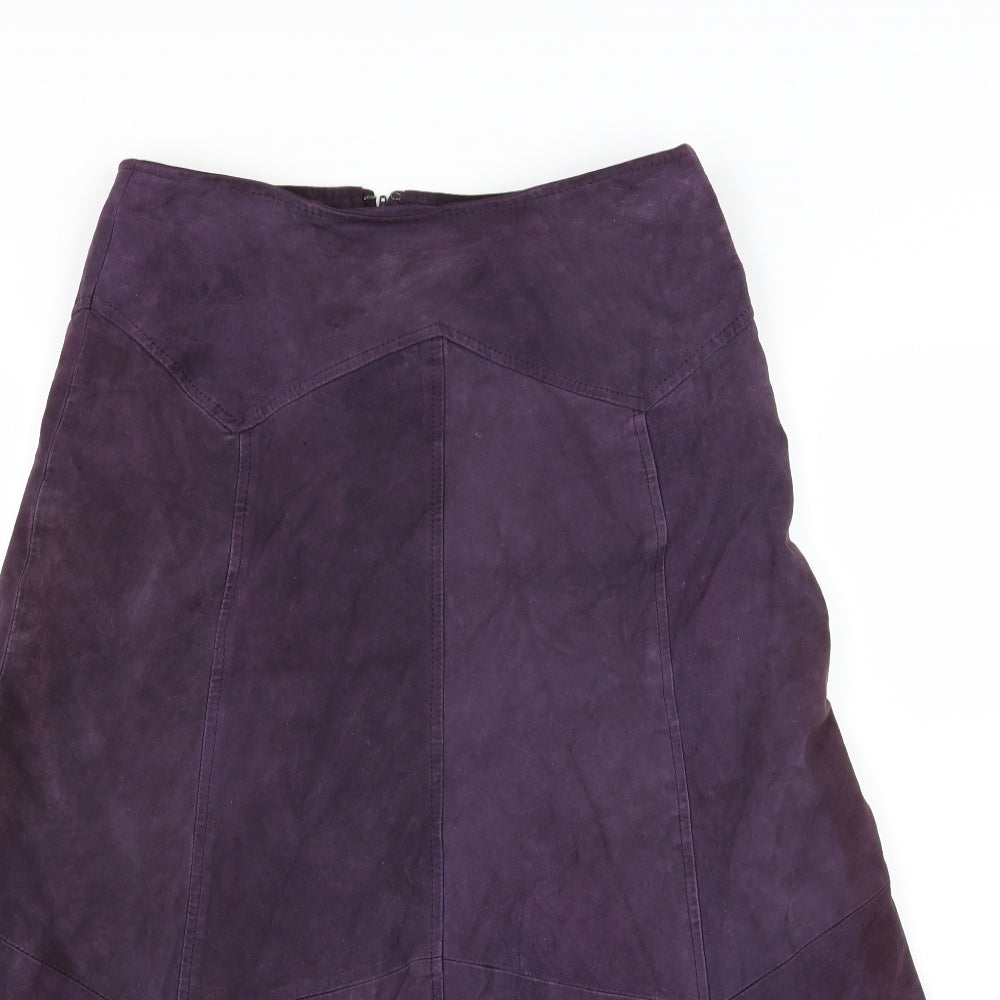 Preworn Womens Purple   A-Line Skirt Size 14