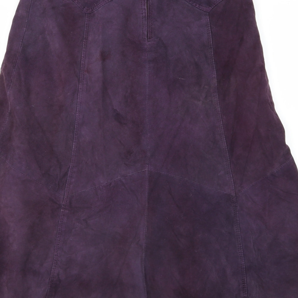 Preworn Womens Purple   A-Line Skirt Size 14