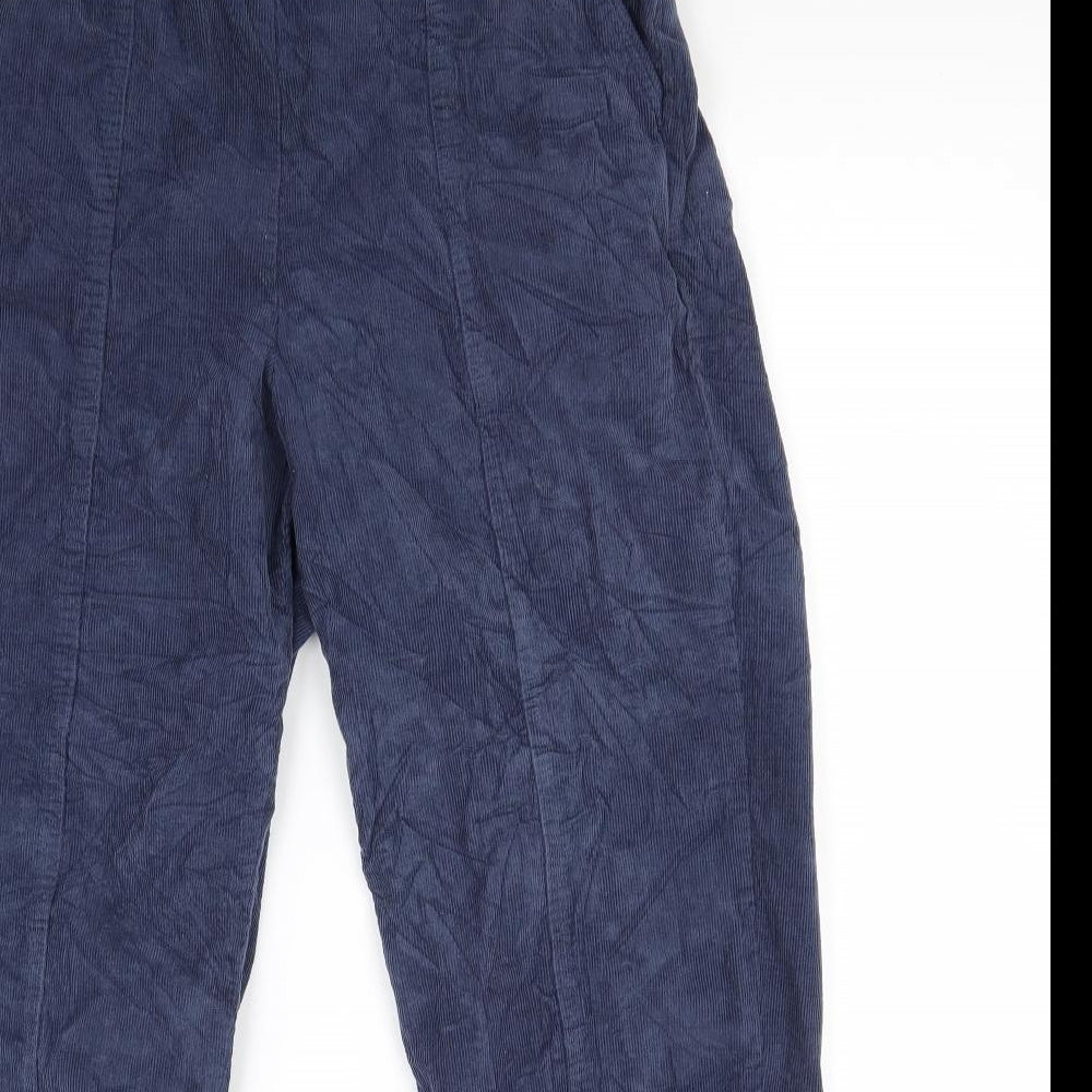 EWM Womens Blue  Corduroy Trousers  Size 10 L26 in