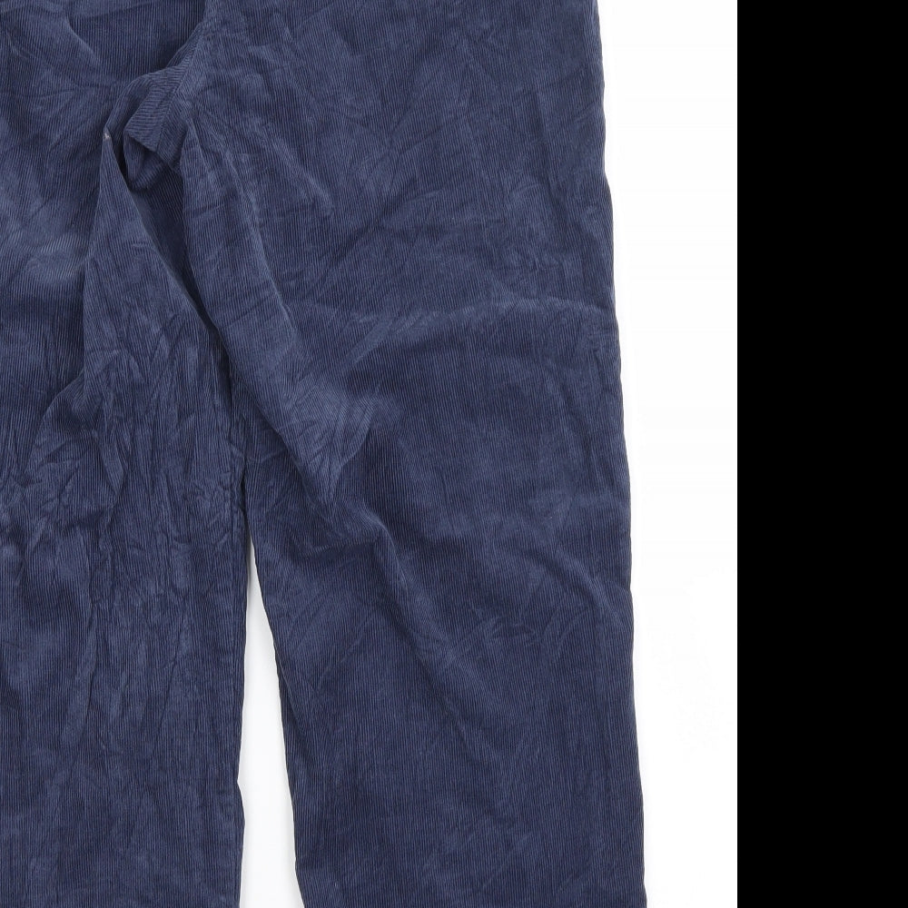 EWM Womens Blue  Corduroy Trousers  Size 10 L26 in