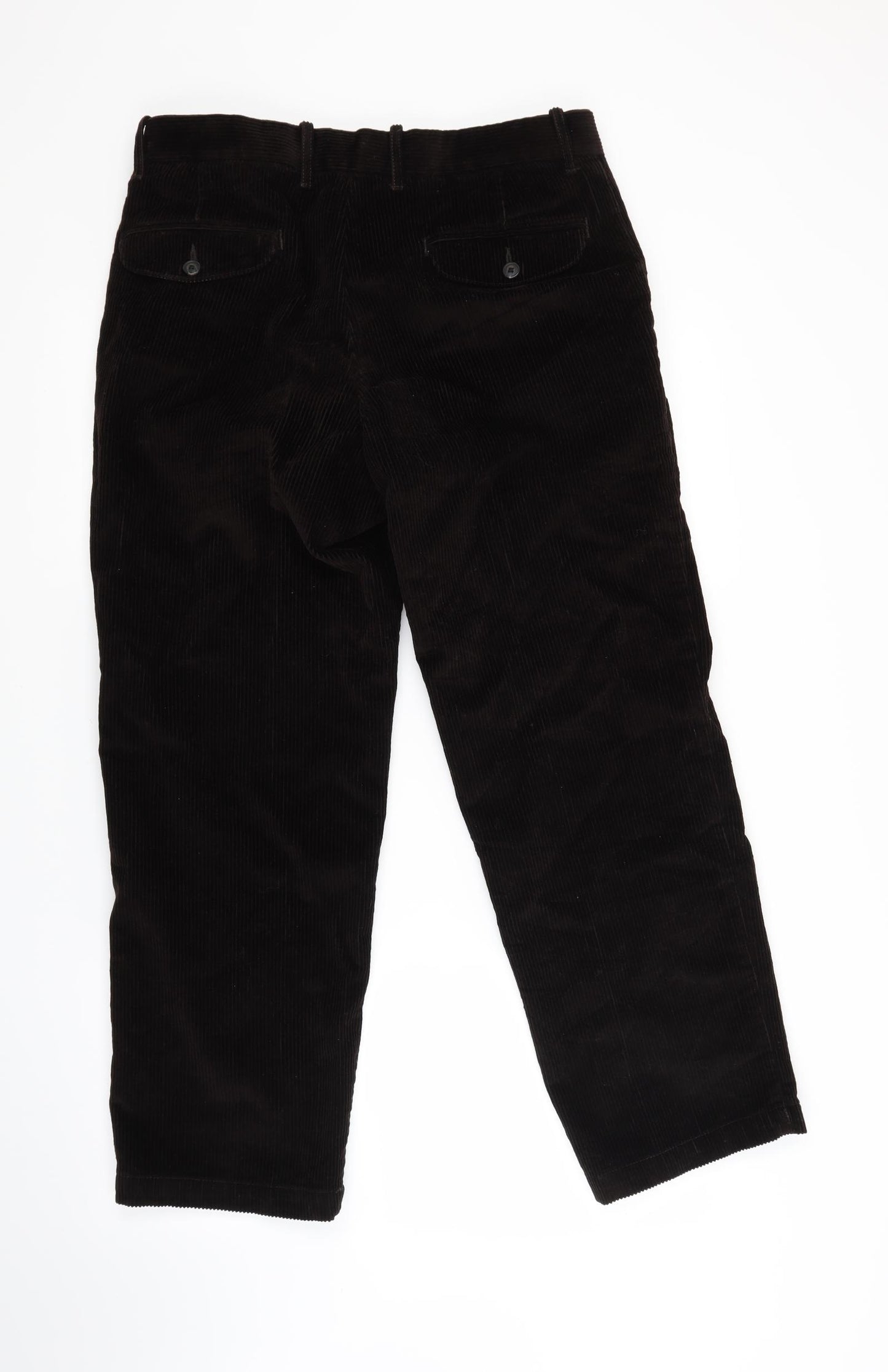 Marks and Spencer Mens Brown  Corduroy Trousers  Size 32 L29 in